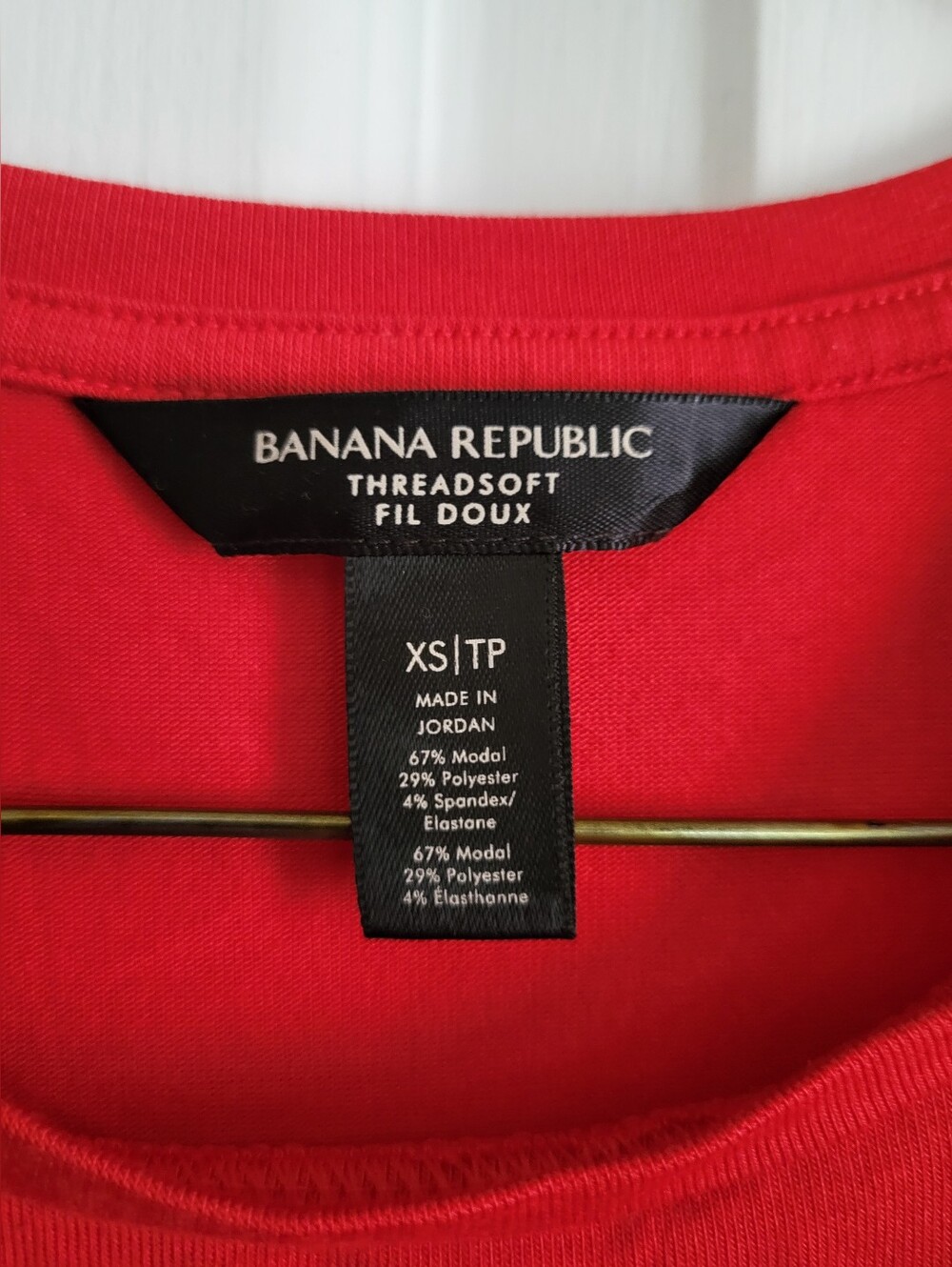 Banana Republic Red Crewneck Tee